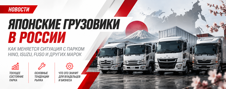 Японские грузовики в России: как меняется парк Hino, Isuzu, Fuso и других марок